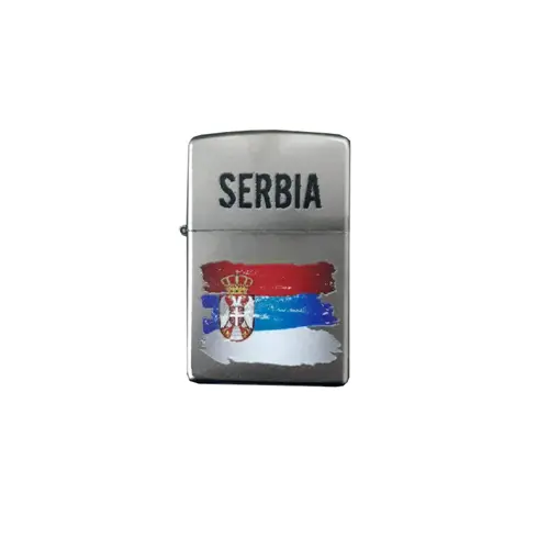 205-082176 ZIPPO Upaljač Zastava Srbije