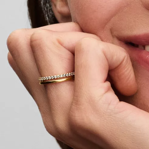 163799C01-56 PANDORA Double Band  ženski prsten