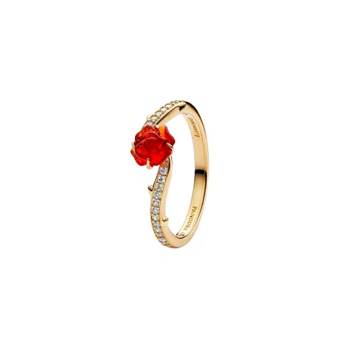 163984C01-56 PANDORA Disney Beauty and the Beast Enchanted Rose ženski prsten