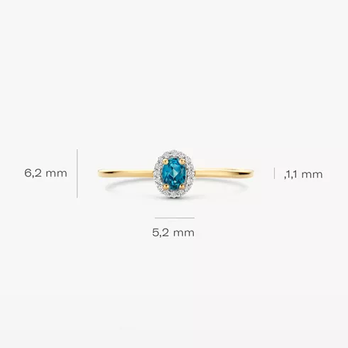 1681YDL/54 BLUSH NAKIT ženski prsten 14ct