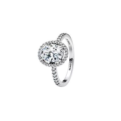193777C01-56 PANDORA Oval Sparkling Halo Statement ženski prsten