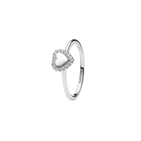193801C01-54 PANDORA Engravable Heart Halo ženski prsten