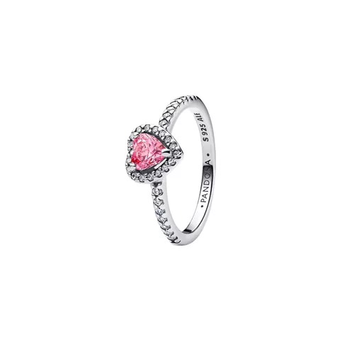 198421C03-54 PANDORA Elevated Pink Heart ženski prsten