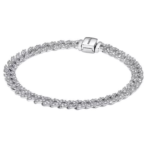 593008C01-16 PANDORA Timeless Pavé Cuban ženska narukvica