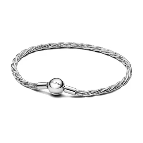 593757C00-18 PANDORA Round Pandora Clasp Twisted Snake ženska narukvica