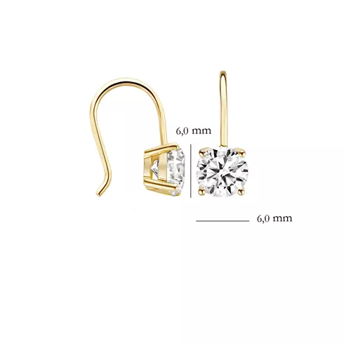7055YZI BLUSH ZLATNI NAKIT 14ct ženske minđuše
