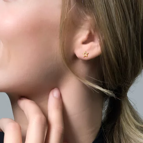 7248YGO  BLUSH ZLATNI NAKIT 14ct ženske minđuše