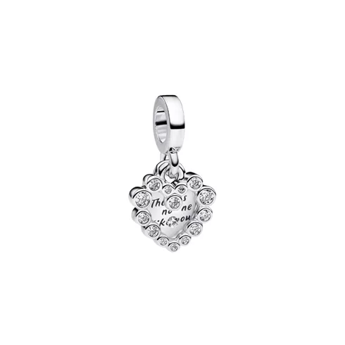 793765C01 PANDORA Sparkling Heart Double Dangle privezak