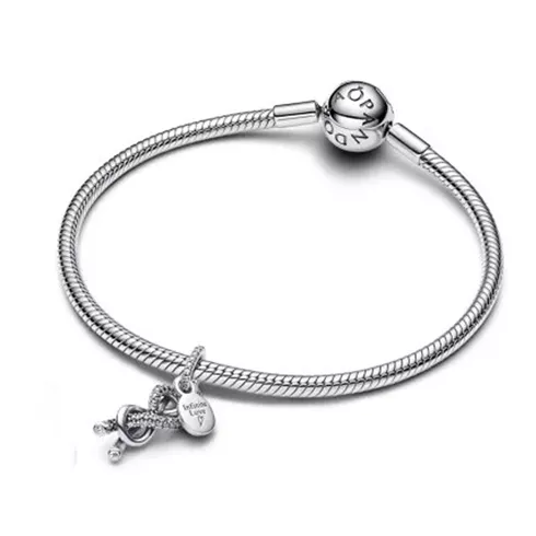 793780C01 PANDORA Pavé Infinity Knot Dangle privezak