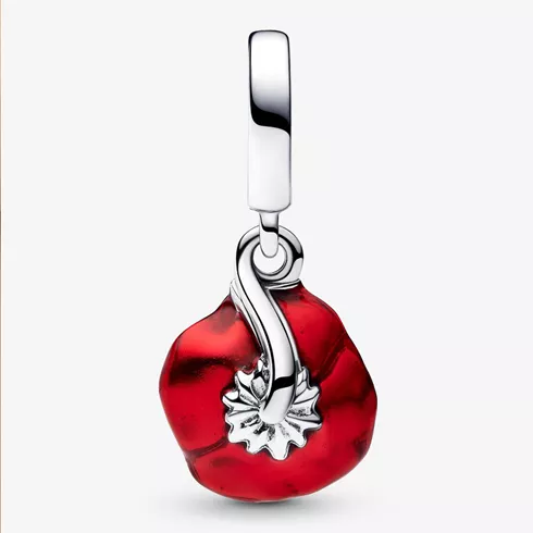 793917C01 PANDORA Red Flower Dangle privezak