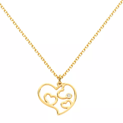 EBZ040919 EKAN NAKIT Diamond Symbols ogrlica 14k