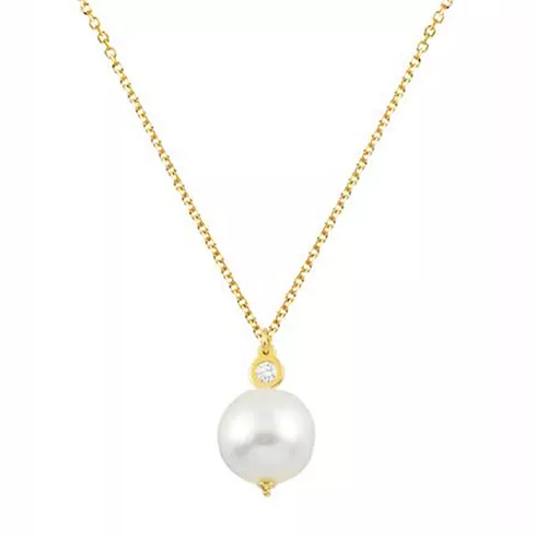EBZ073424 EKAN NAKIT Diamond Pearls ogrlica ogrlica 14k