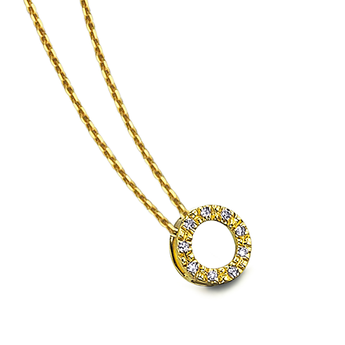 GD026OA.00 LECARRE Diamond Circle ZLATNI NAKIT 18k ženska ogrlica