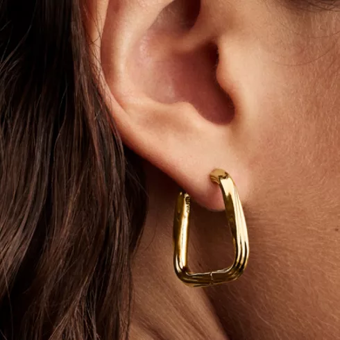 263876C00 PANDORA Twisted Triangle Large Hoop ženske minđuše