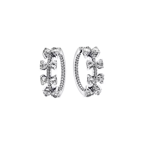 293545C01 PANDORA Sparkling Bow Row Hoop ženske minđuše