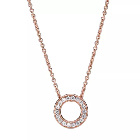 PANDORA 387436C01-45 Signature Rose ženska ogrlica