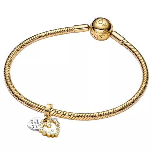 763765C01 PANDORA Sparkling Heart Double Dangle ženski provezak