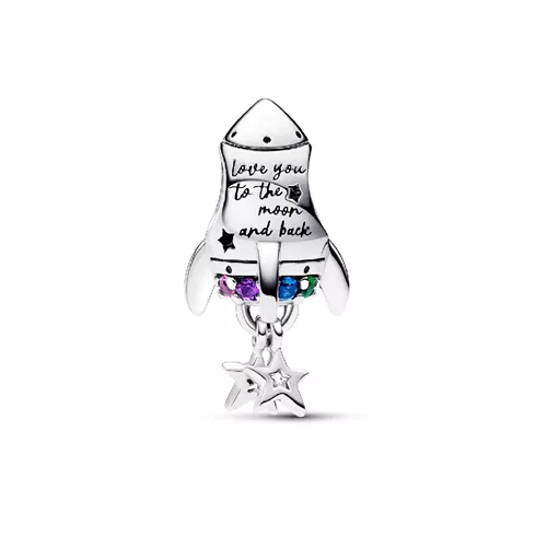 792831C01 PANDORA bead Space rocket of love privezak