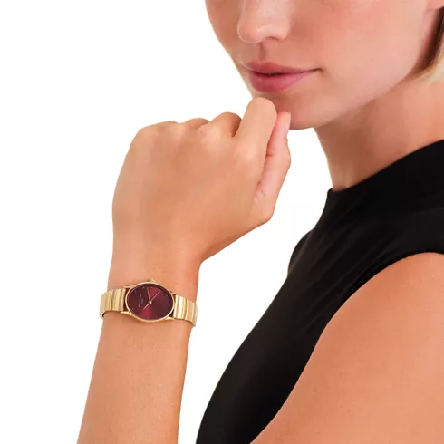 OVGSG-OV15 ROSEFIELD Oval Burgundy ženski ručni sat