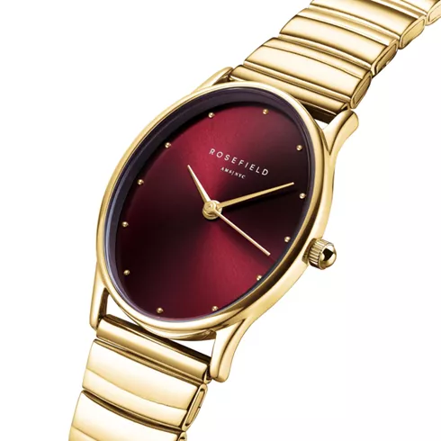 OVGSG-OV15 ROSEFIELD Oval Burgundy ženski ručni sat