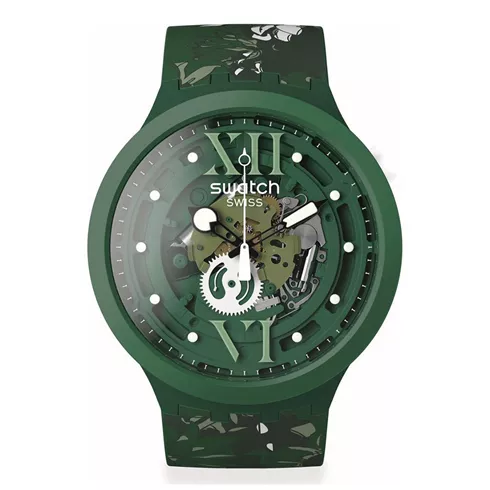 SB05G104 SWATCH Camoflower Green unisex ručni sat