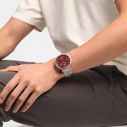 SB07S104G SWATCH Scarlet Shimmer unisex rucni sat