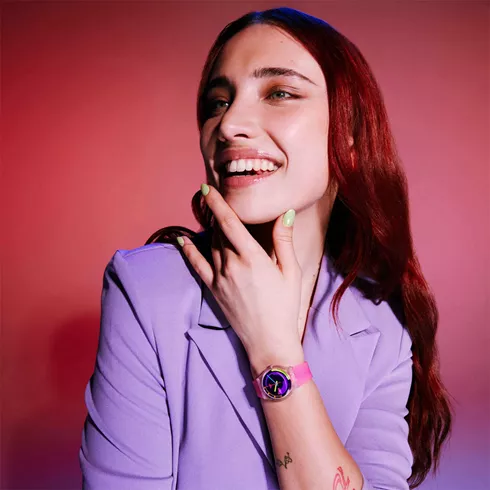 SO28K111 SWATCH Neon Pink Podium ženski ručni sat