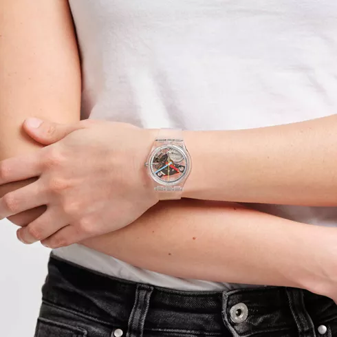 SO28K100-S06 SWATCH Clearly Gent unisex ručni sat
