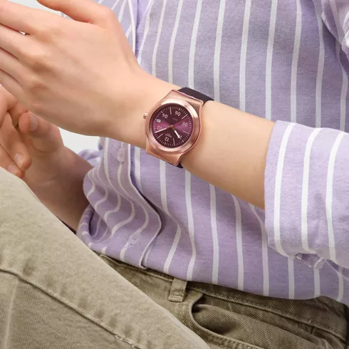 YIG401 SWATCH Burgundy Story ženski ručni sat