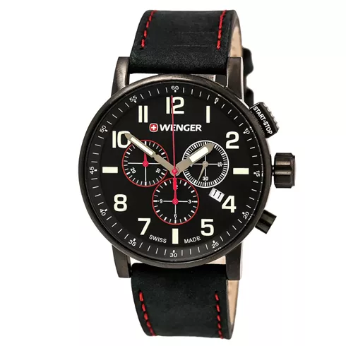 01.0343.104 WENGER Attitude Chrono Black Swiss Made ručni sat