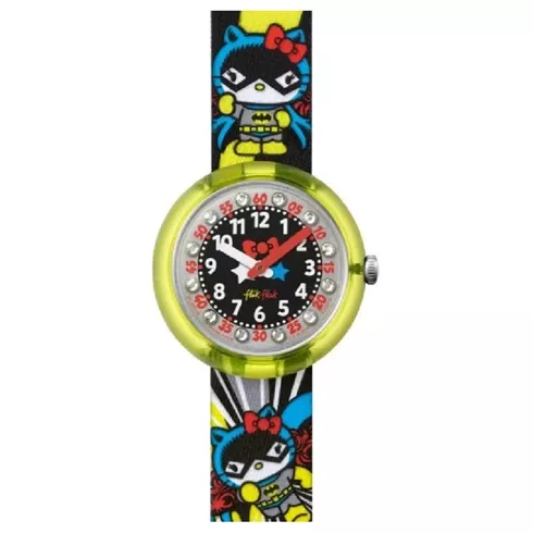 ZFLNP016 SWATCH Flik Flak Hello Kitty Batgirl dečiji sat