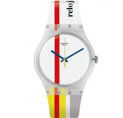 SUOZ297 SWATCH The red shiny line unisex ručni sat