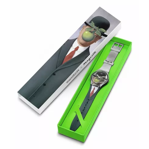 SUOZ350  SWATCH Le Fils De L Homme By Rene Magritte unisex ručni sat