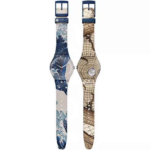 SUOZ351  SWATCH The Great Wave By Hokusai & Astrolabe ručni sat