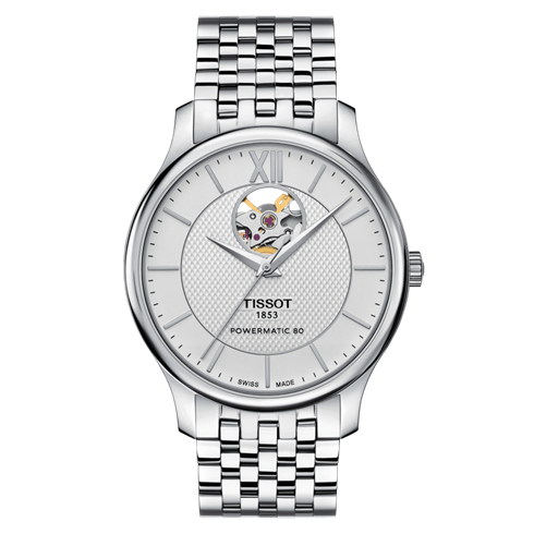 T063.907.11.038.00 TISSOT Tradition Powermatic 80 Open Heart muški ručni sat