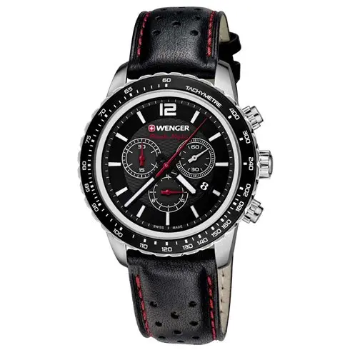 01.0853.105 WENGER Roadster Black Night Chronograph Men's Swiss made ručni sat