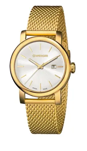 01.1021.118 WENGER Urban Classic Vintage Silver dial Gold Mesh Strap Women Swiss made ručni sat                      