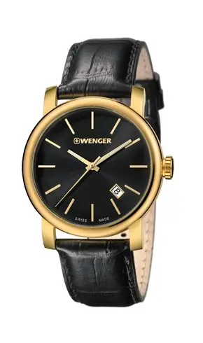 01.1041.123 WENGER Urban Classic Vintage Black Dial Leather Strap Men's Swiss made ručni sat                      