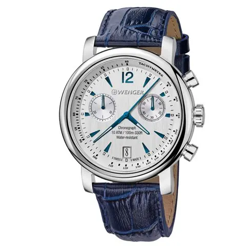 01.1043.111 WENGER Urban Vintage Chrono Blue Mens Swiss made ručni sat        