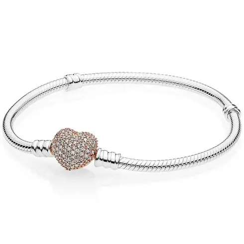 586292CZ-17 PANDORA Moments Rose Pave srce narukvica