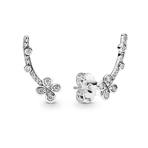 297936CZ PANDORA Draped Four-Petal Flowers minđuše