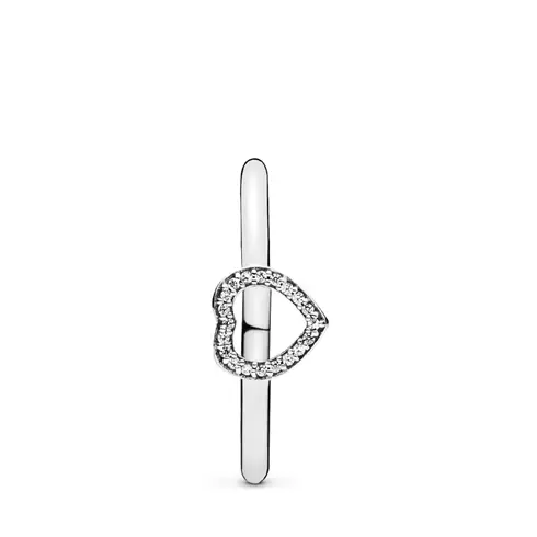 196549CZ-54 PANDORA Puzzle Heart Frame prsten