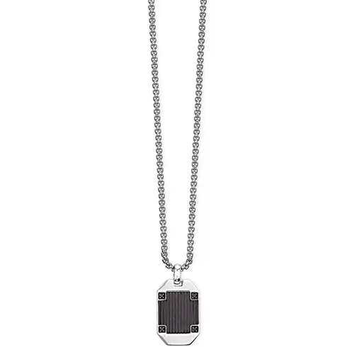 251627 2JEWELS Black Fiber ogrlica
