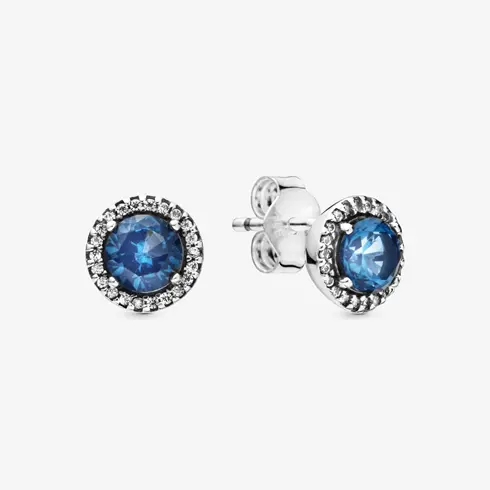 296272C01 PANDORA Blue Round Sparkle Stud mindjuše