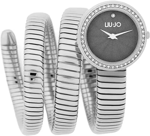 TLJ1651-LIU JO Fashio Twist Silver Black ženski ručni sat