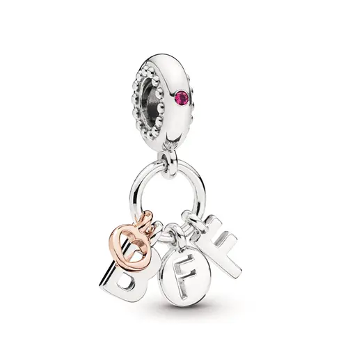 788165NCC PANDORA Best Friends Forever Letters Dangle privezak
