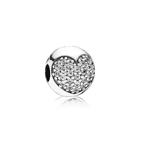 791053CZ PANDORA Moments Pave srce klipsa