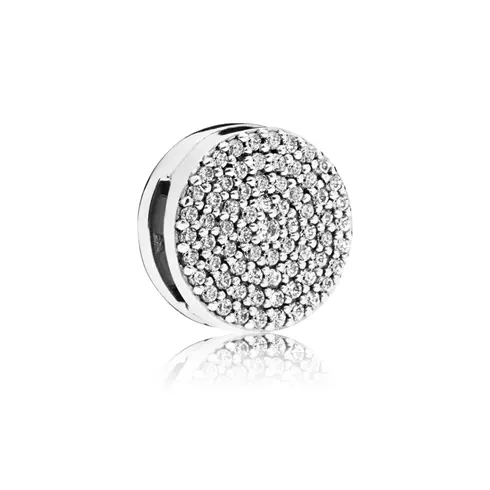 797583CZ PANDORA Round Pavé Clip privezak