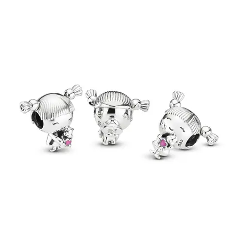 798016EN160 PANDORA Girl with Pigtails privezak