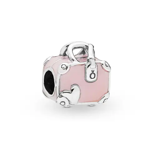 798063EN124 PANDORA Pink Travel Bag privezak